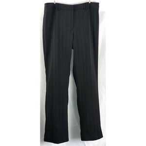 NWT George Dress Pants/Slacks 12 Blk Stripe 32"W 31"IN Modern Fit Career Work
